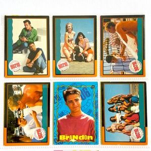 VINTAGE 1991 90210 Television Show Topps Card Lot Of 6ea